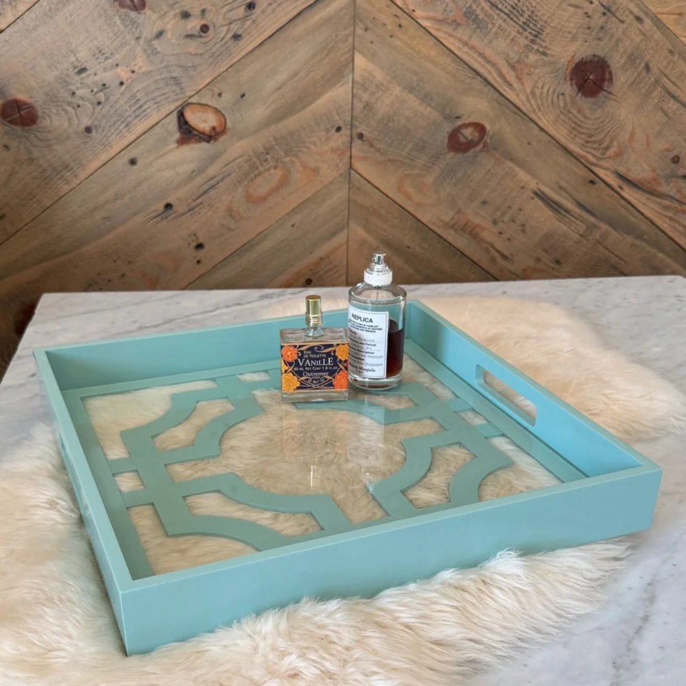 Turquoise Acrylic Tray 15